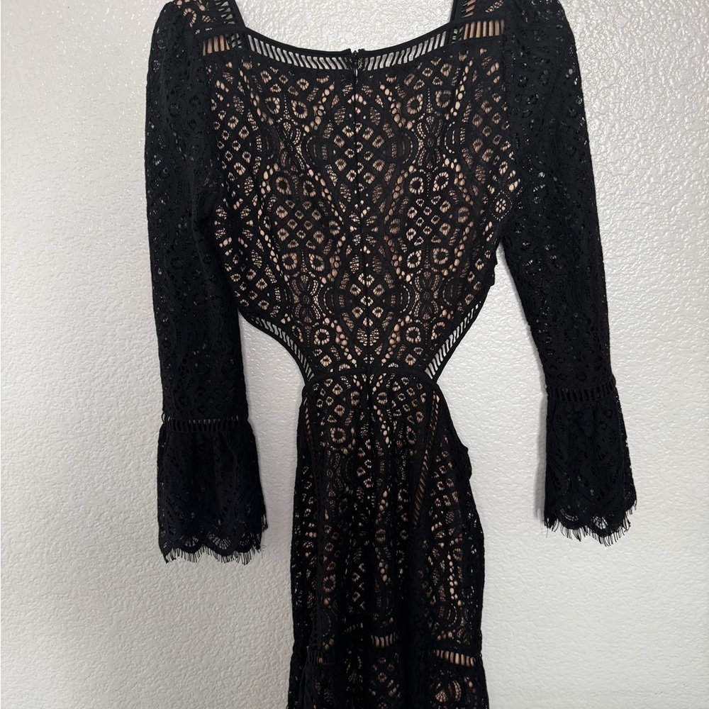 Lovers + Friends Baylin Lace Cutout Dress Black‎ - Picture 4 of 4